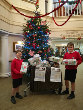 Max and Kyle, who helped to launch the ’Help for Homeless’ campaign. 